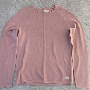 Jack & Jones Men's Soft Pink Crewneck Sweater
